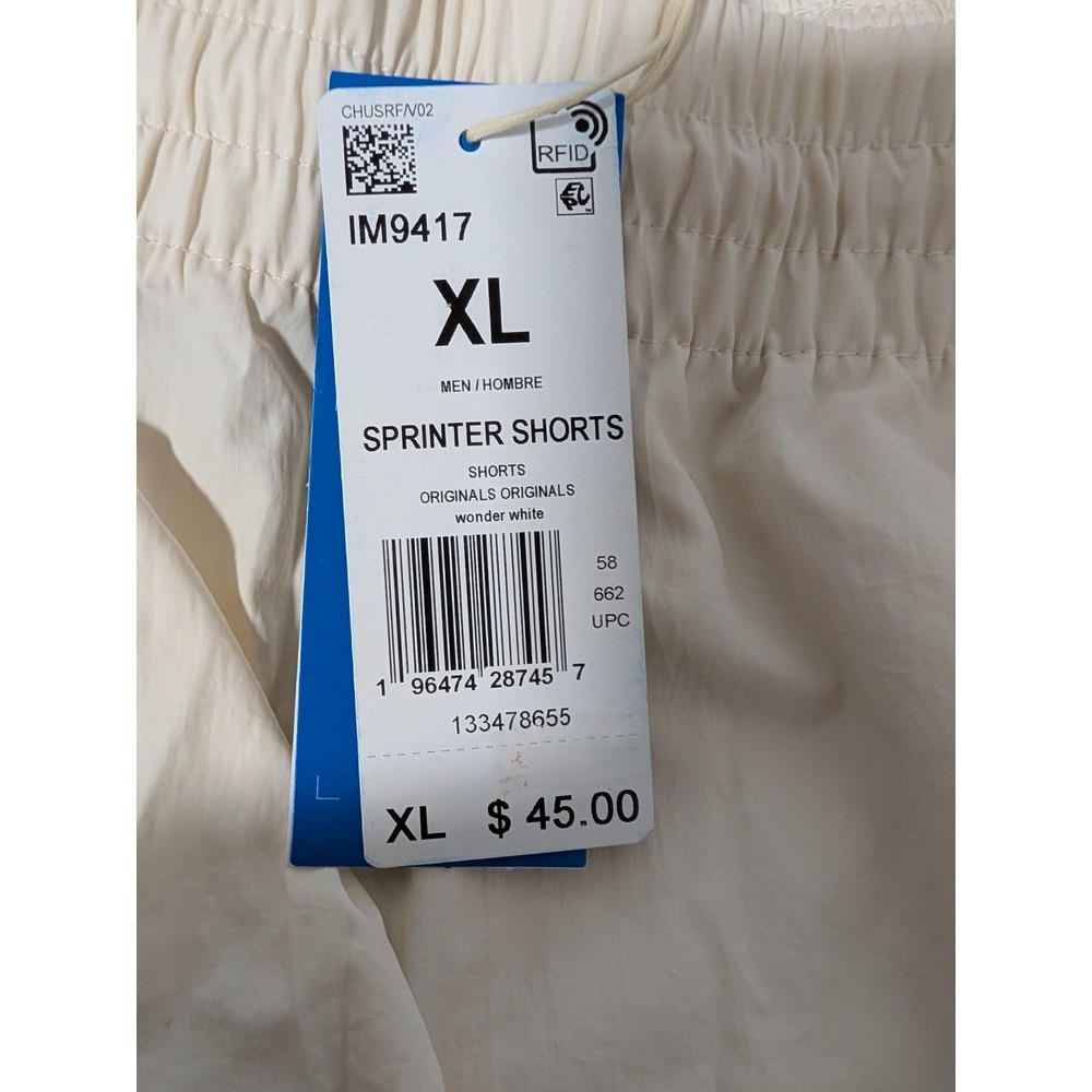 Adidas Wonder White Sprinter Shorts Men‎ XL Track Fit - Picture 3 of 3